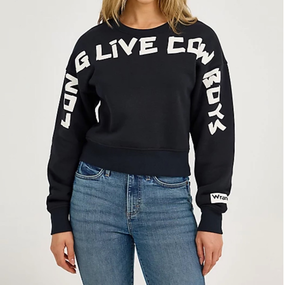 Wrangler Black and White Graphic Crewneck